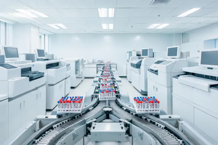 Hospital laboratory automation track